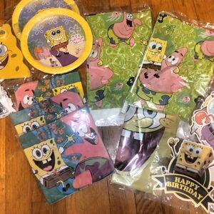 SpongeBob SquarePants Birthday Party Supplies Decorations Set - Multicolor